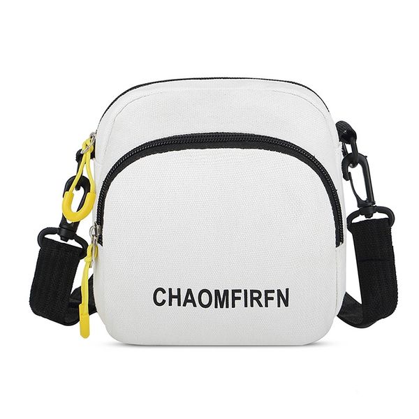 

net red texture small bag new 2019 new letter canvas bag female mini wild shoulder shoulder bag