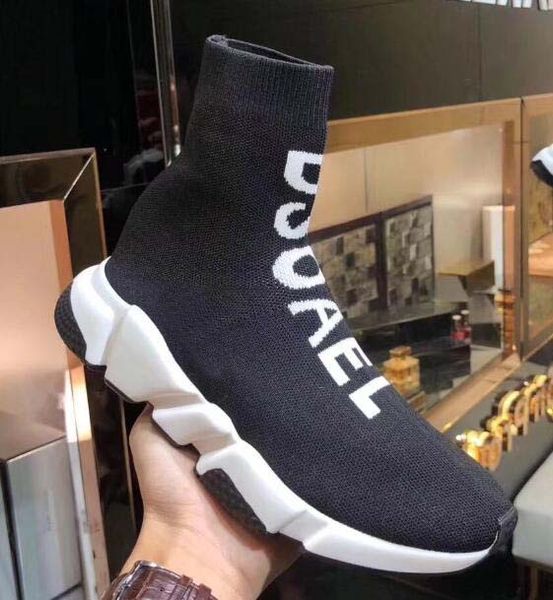 

2019 new designer sneakers speed runner fashion shoes sock triple black boots red flat trainer men women casual shoes sport with dust bag c2