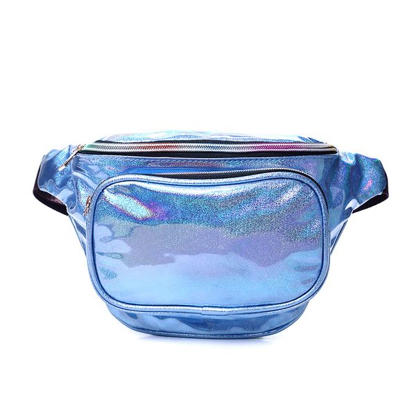 

asds-ms. cool spring and summer personality sequined zipper bag chest pockets