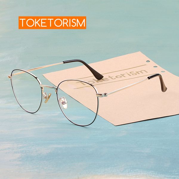 

toketorism classic metal eyeglass frame for women anti blue light computer glasses for 2181, Silver