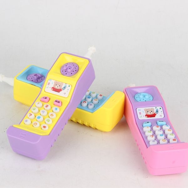 

1pcs kids telephone machine cell phone toy learning machine point reading machine plastic electric study electronic vocal toys