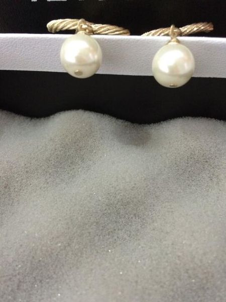 

newfashion earrings drop women pearl earrings accessories jewelry bead earrings with flannel bags for gift3434, Silver