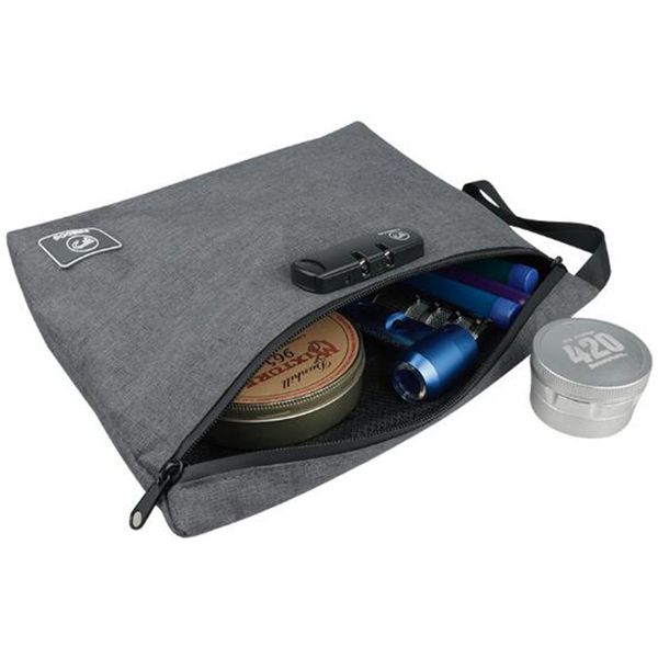 

50pcs firedog smoking smell proof bag with combination lock carbon lined divider pockets large container for herb odor proof stash pouch