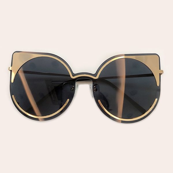 

luxury-2019 female cat eye sunglasses women retro designer oversize sun glasses designer shades ladies oculos lfl818, White;black