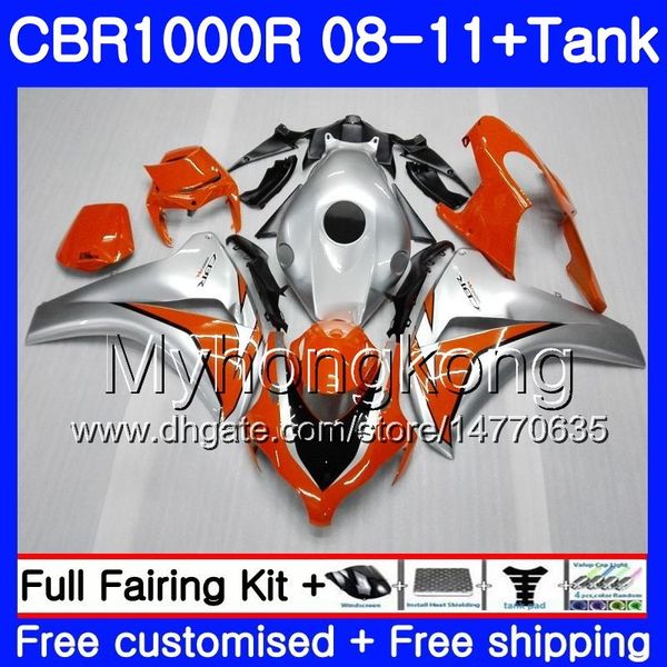 Corpo + serbatoio per HONDA CBR1000 RR CBR 1000 RR 08 09 11 277HM.25 CBR1000RR arancione argento 08 09 10 11 CBR 1000RR 2008 2009 2010 2011 carenature