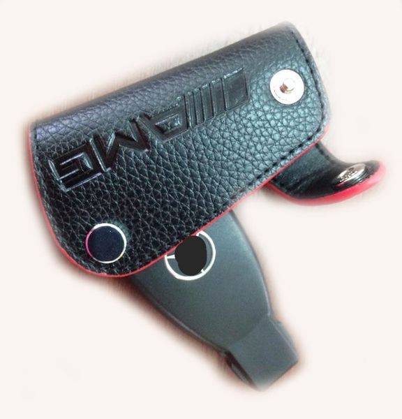 

для mercedes benz натуральная кожа amg логотип key bag крышка keycase keybag подходит для cla clk w124 w140 w163 w202 w204 w210 w211 3 цвета, Silver