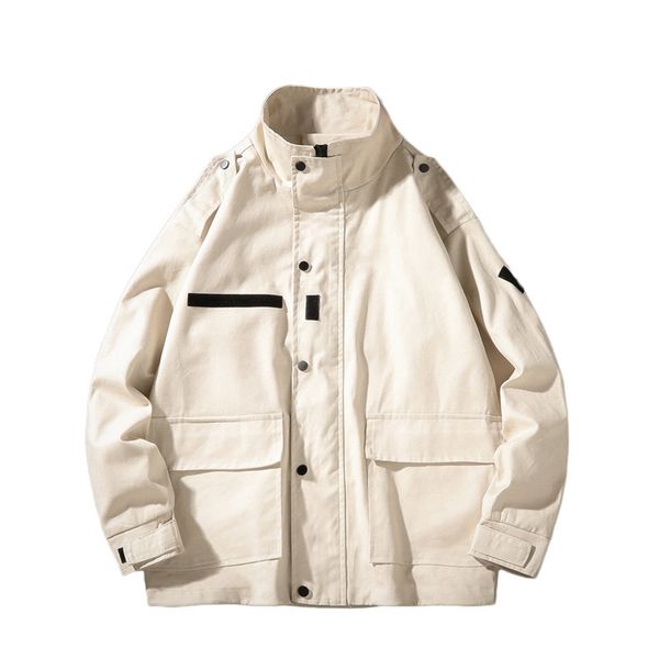 

spring new tooling jacket men korean trend loose large size casual jacket collar jacket handsome wild, Black;brown