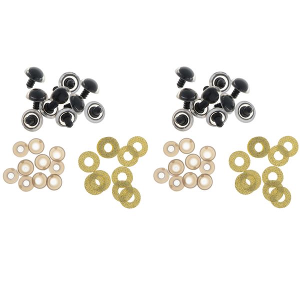 

20 sets plastic safety toy eyes + glitter nonwovens