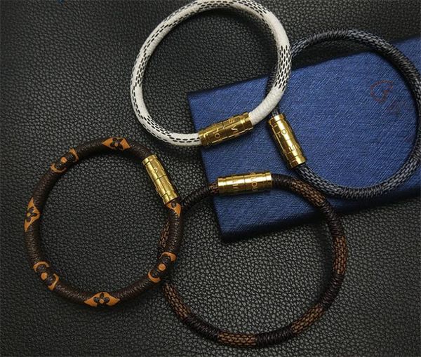 

Модный бренд кожа с логотипом дизайнером браслетами браслетов для женщин мужских партий Wedding Luxury украшения с для невесты Lovers обручального дара