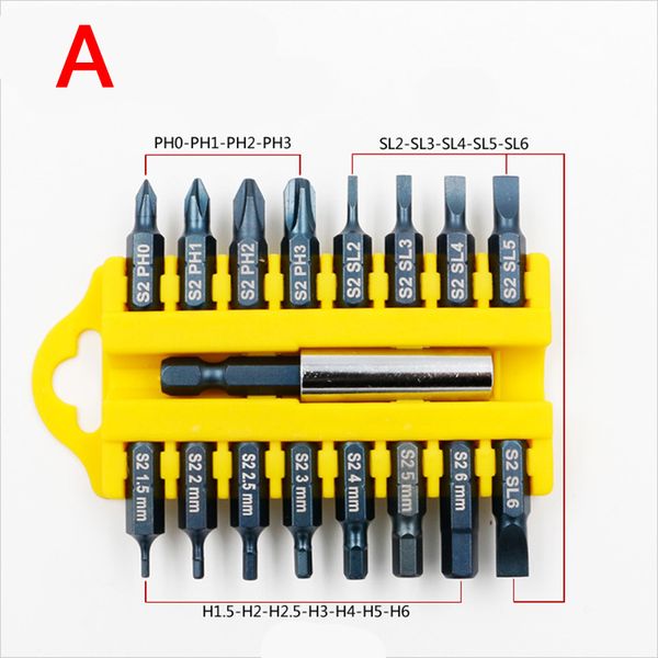 

17pcs magnetic screwdriver bit holder set torx hex star screw head tamper proof garage maintenance use hand tools