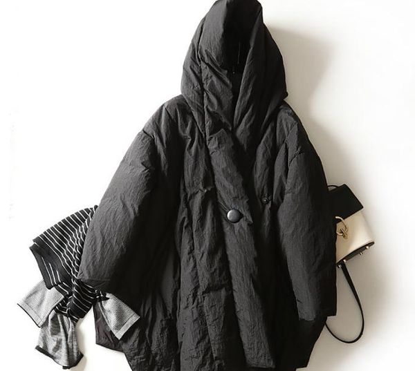 

2019 мода и новый стиль теплый тонкий и неправильной геометрии в длинных свободных женщин, Black