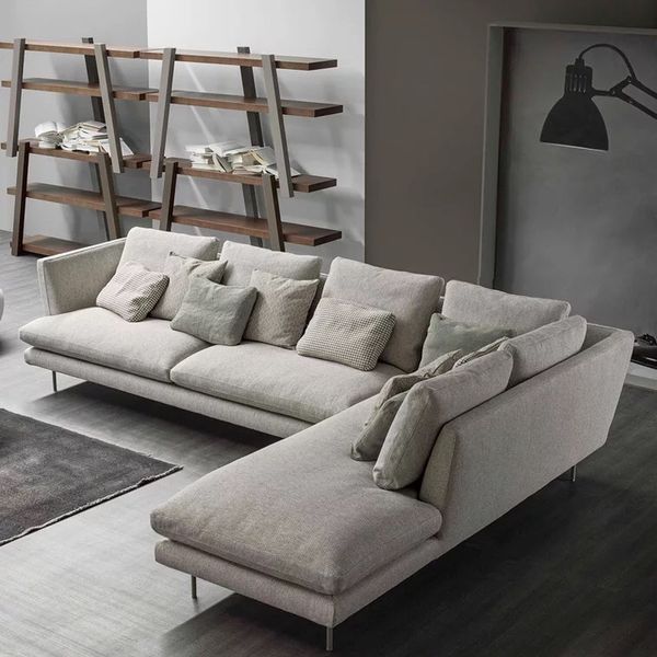

direct nordic sofa living room combination set direct row latex fabric sofa small apartment three