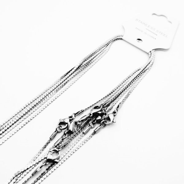 

1mm stainless steel s link chain necklace for women 45cm 50cm 55cm 60cm fashion necklace jewelry, Silver