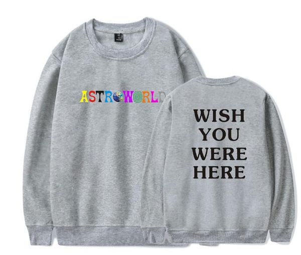 

2019 mens o-neck pullover sweatshirt women clothes fashion casual hoodies lovers travis scott astroworld print high street sweater hoodie, Black
