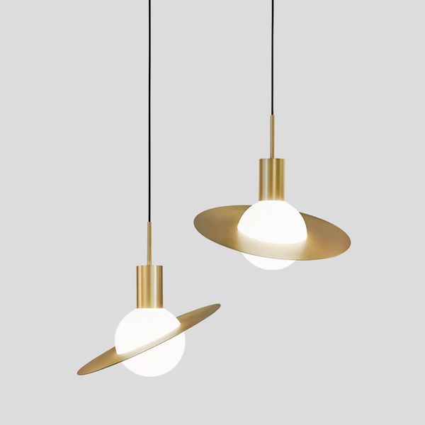 

dining room living room bedroom designer brass glass nordic moon chandelier