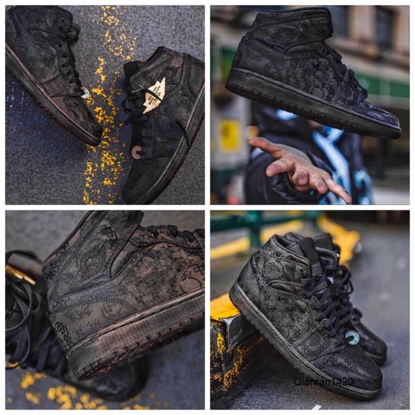 

clot х 1 mid бесстрашный эдисон чен баскетбольная обувь черный шелк двойной ребристой версия ретро мужские кроссовки спорт кроссовки cu2804