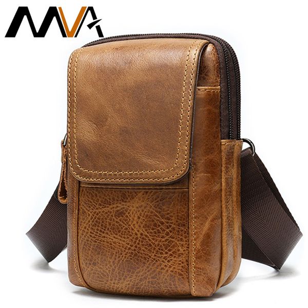 

mva leather bag belt men male waist pack men's waist bags genuine leather man belt pouch cow skin mens travel fanny pack 8950