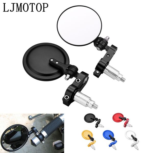 

motorcycle 3" round 7/8" handle bar end mirrors side mirror for yamaha yzf r1 yzf r120 fzr 600 r3 r25 r6 600r fz600