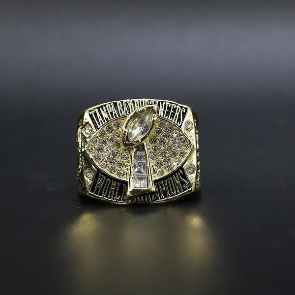 

2002 tampa bay b u c c a n e e r s football world championship ring wholesale ing, Golden;silver