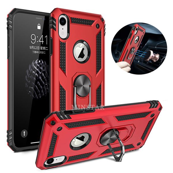 Cajas de teléfono Protector Anillo magnético Titular Diseñador para iPhone 14 13 12 11 Pro Max Touch 5/6/7 6 7 8 Plus Hybrid Army Slim Cover