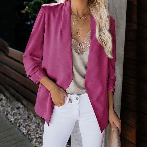 

women coat ladies cardigan business outwear fashion office jacket open front long sleeve, White;black