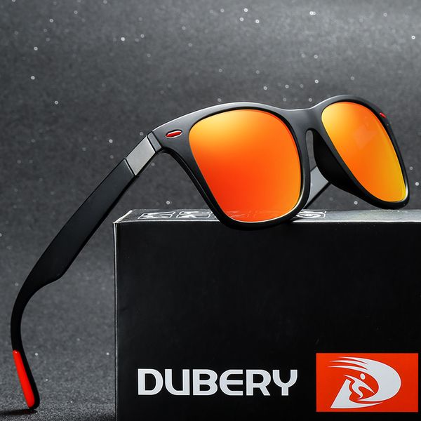 

dubery new brand design polarized sunglasses men driver shades male sun glasses for men summer mirror square oculos uv400 4195, White;black