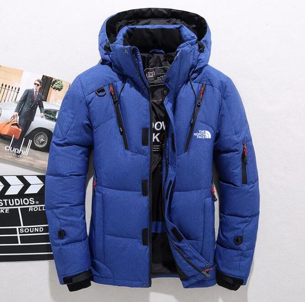 

new 2019 winter outdoor men clothing down jackets zipper down coats thicken keep warm outdoor sports coats outwear jackets arctic parkas, Black