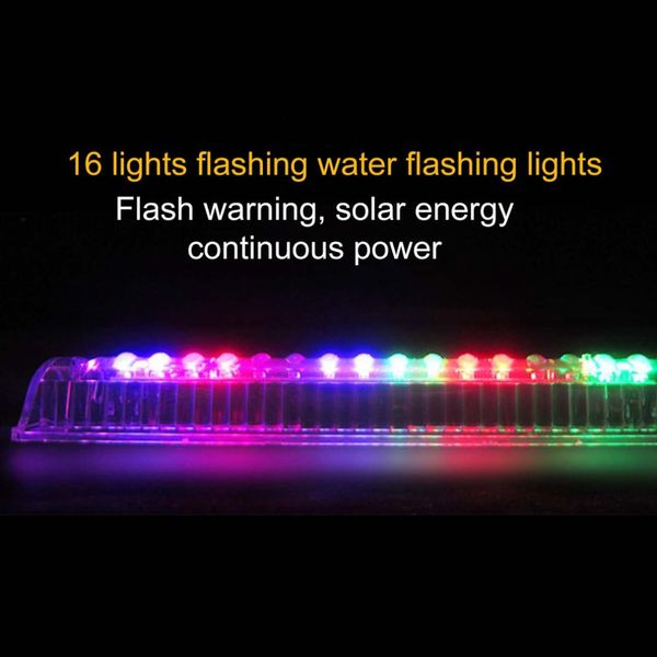 

автомобиль стайлинга многофункциональный водонепроницаемый красочные 16 светодиодов свет автомобиля предупреждение безопасности свет солнечн