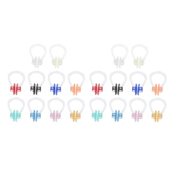 

20pcs assorted swimming non-slip silicone nose clip plug nose protector