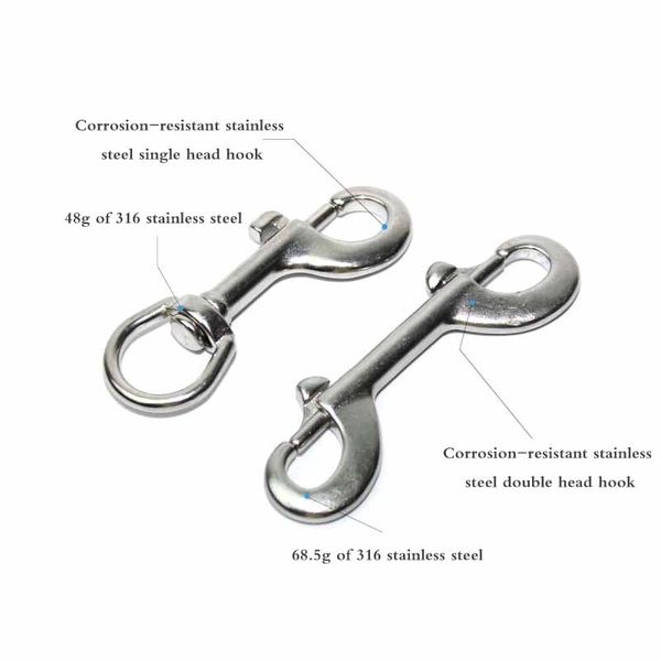 

316 stainless steel swivel quick release boat anchor chain snap buckle double bolt snap hook stainless steel bolt snap buckle beach accessor