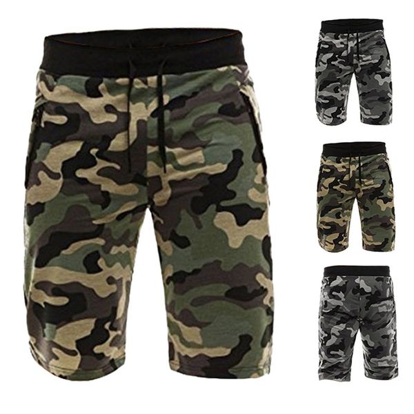 

camouflage men's shorts polyester loose calf length sweatpants male joggers workout comfortable mens board shorts camo bottom, White;black