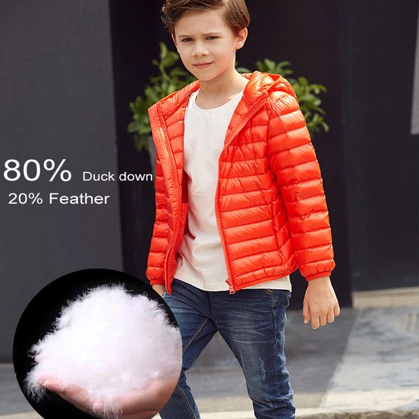 

2019 новый 3-15 лет дети белая утка вниз пуховик девочку одежда куртка для девочек мальчиков, Blue;gray