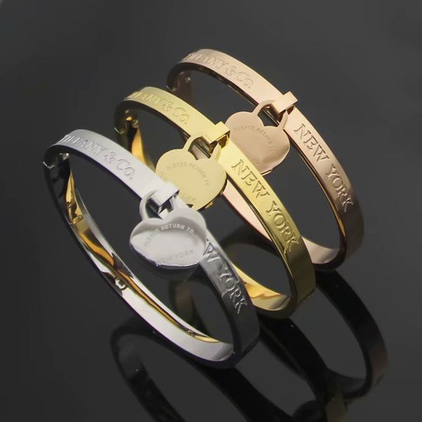

2020 tbb30 fashion bangle official website arrival stainless steel for women birthday gift stone tt bangle popular gift, Gray