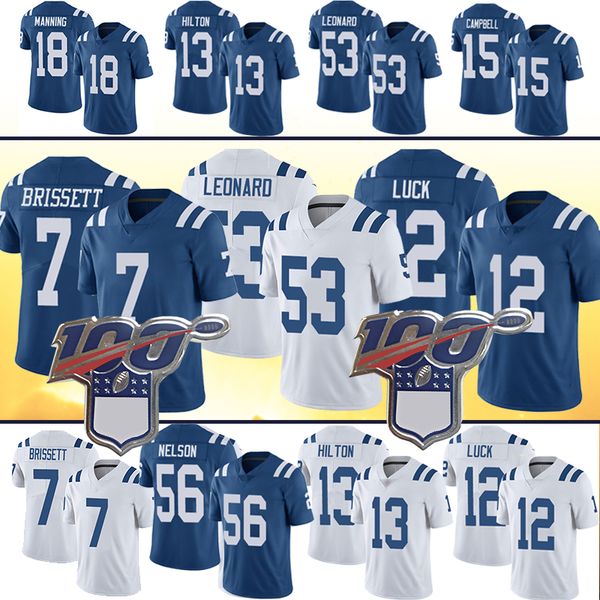 

56 quenton nel on 7 jacoby bri ett 12 andrew luck colt jer ey 53 dariu leonard 18 peyton manning 13 t y hilton football jer ey, Black;red