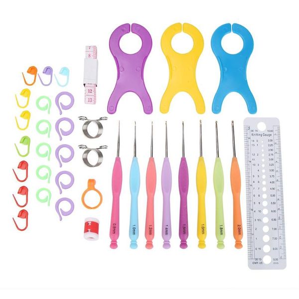 

multifunction sewing kit simple plastic crochet hook yarn storage container box needle kit home sewing tools & accessory, Black