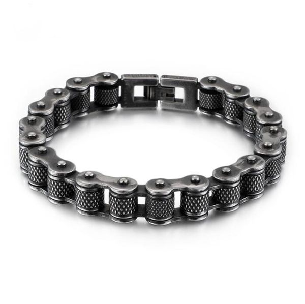 Pulseira de ciclismo fashion retrô personalizada pulseira de corrente de motocicleta masculina charme pulseira de aço inoxidável joias para homens
