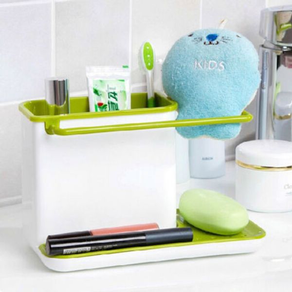 

multiuse kitchen sink rack holder drainer suction bathroom shelf storage tool