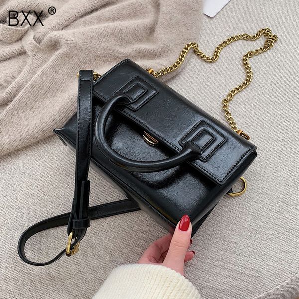 

bxx] pu leather crossbody bags for women 2019 winter vintage all-match flap chain small shoulder messenger bag handbags hj777