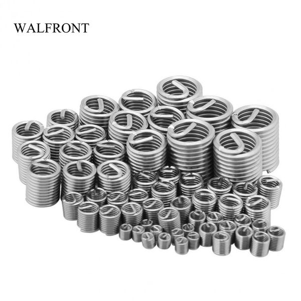 Freeshipping 60 pçs / lote Wire Thread Inserção Bucha Parafusos Manga Aço Inoxidável M3-M12 Reparação Insert Kit Ferramentas de Conexão Fastener