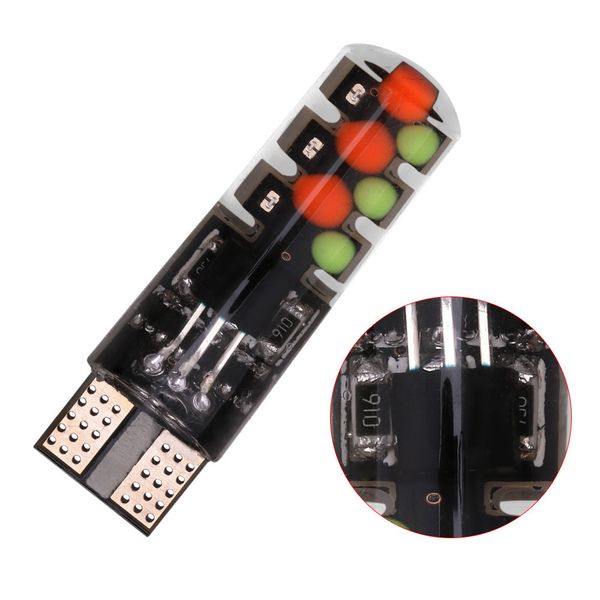 

t10 led car light bulbs for focus 2 206 307 vw t5 w5w led 12v cob silicone width lamp strobe light atmospher