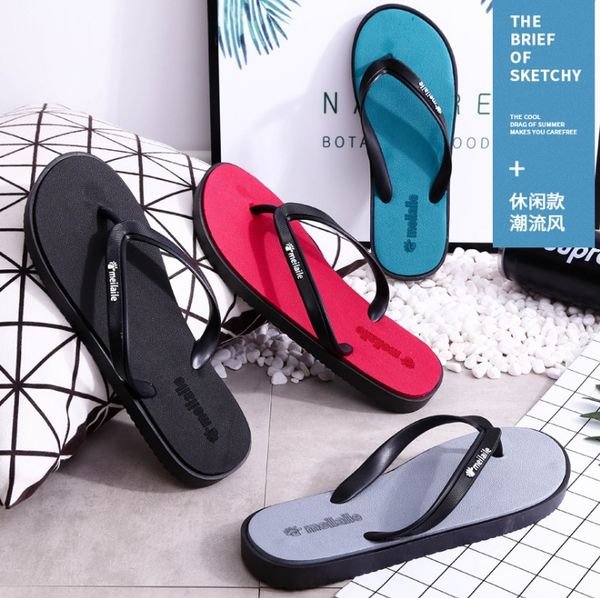 

Summer new korean fa hion tudent flip flop men 039 non lip rubber outdoor lei ure beach lipper
