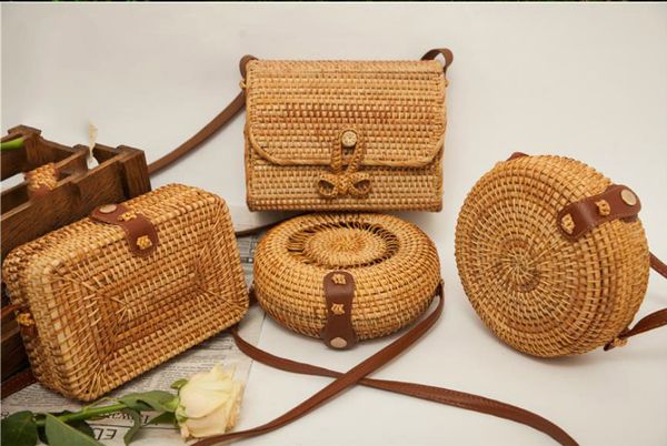 

fashion bamboo weaving women famous casual designer messenger bag women cross body chain bag handbag bags #c23rf
