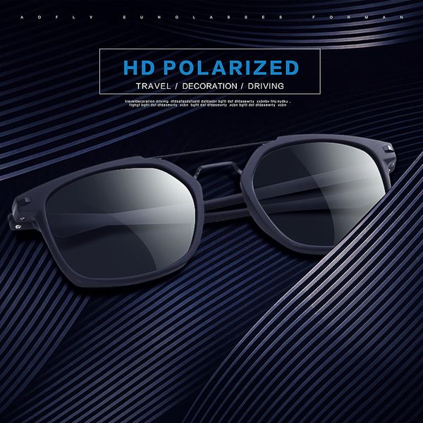 

aofly brand design classic polarized men driving tr90 frame sunglasses goggles uv400 gafas oculos de sol af8091 y200619, White;black