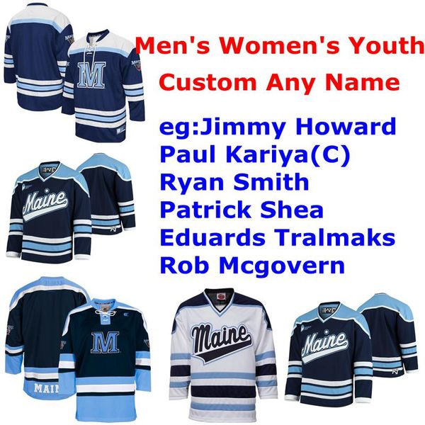 

maine black bears college ice hockey jerseys men's brady keeper jersey patrick shea eduards tralmaks rob mcgovern blue custom stitched, Black;red