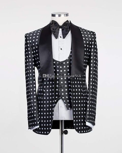 

handsome one button groomsmen shawl lapel groom tuxedos men suits wedding prom dinner man blazerjacket pants tie vest a268189c, Black;gray
