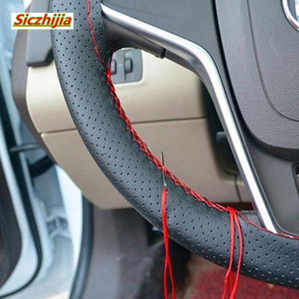 

car shape hand-stitched diy steering wheel cover for astra vauxhall mokka zafira insignia vectra antara