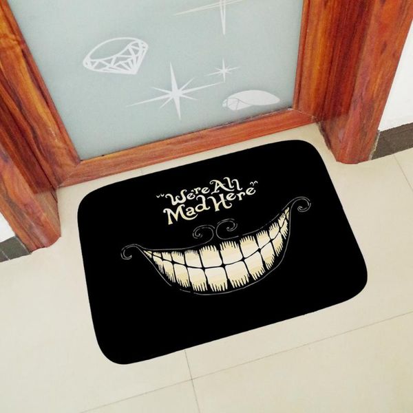 

honlaker we' re all mad here doormat floor mat home creative mat super soft absorbent bathroom door door entrance