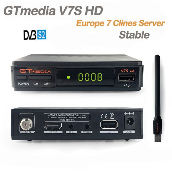

decoder v7s hd receptor satellite tv receiver dvb-s2 support 1 year cline europe cccam 7 clines for spain italy portugal germany trial