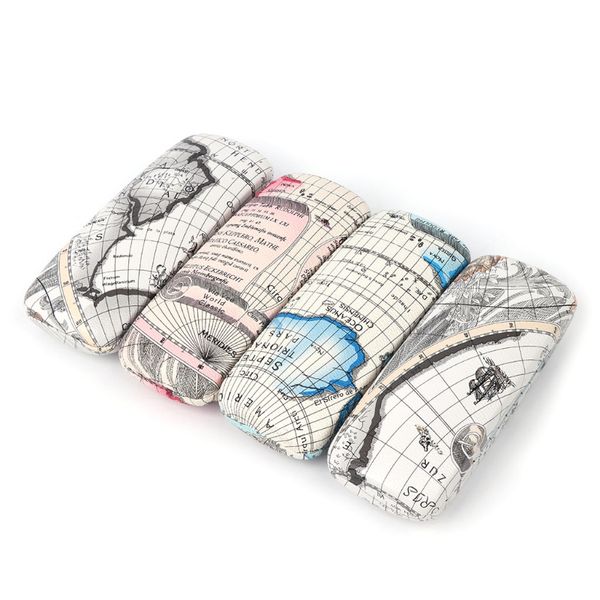 

unique glasses box sunglasses case map pattern storage protector eyewear, Silver