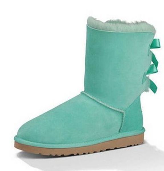 

australia wgg 32800 classic tall winter boots real leather bailey bowknot women's bailey bow snow boots shoes boot, Black